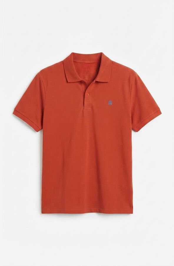 Cortefiel Polo b&aacute;sico piqu&eacute; Naranja