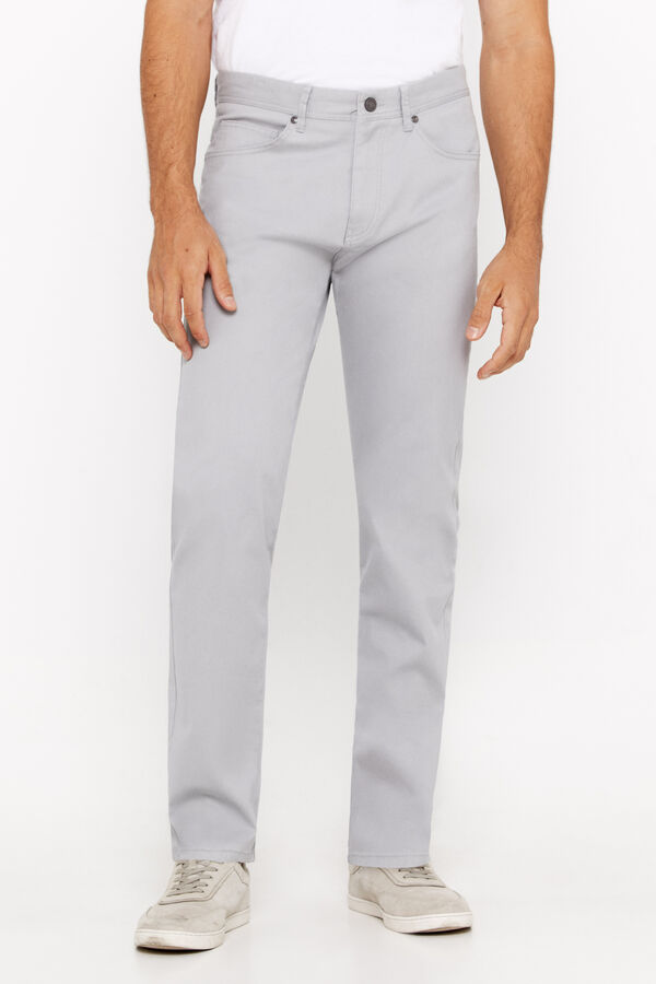Cortefiel Pantal&oacute;n 5 bolsillos slim fit Gris
