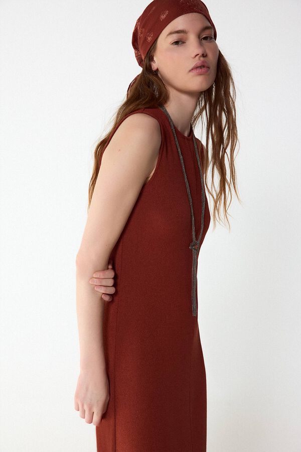 Slowlove Vestido b&aacute;sico con estructura Marr&oacute;n