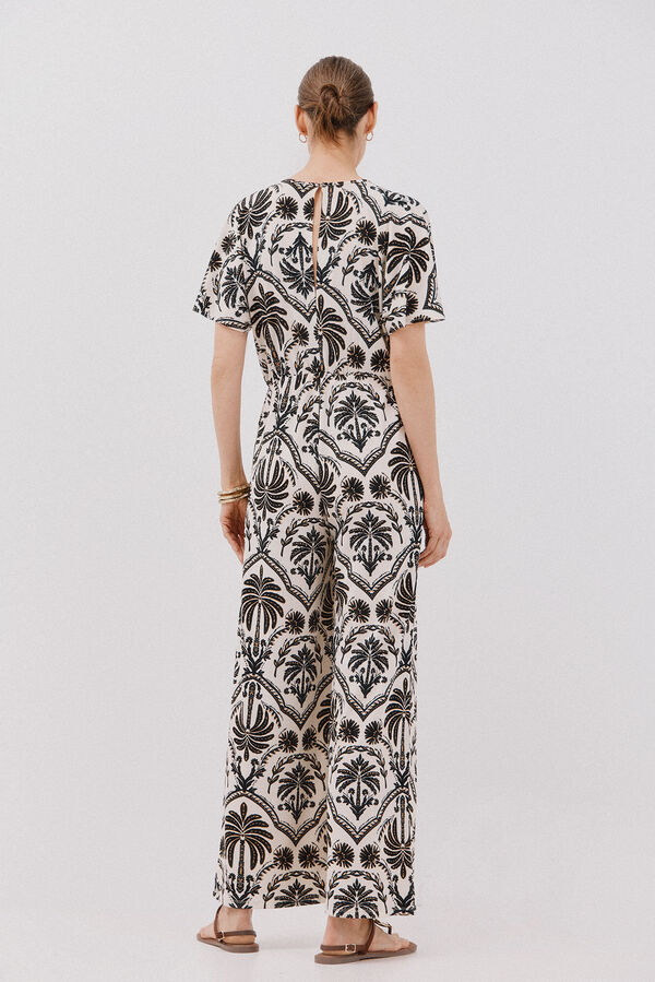 Cortefiel Jumpsuit estampado Estampado blanco