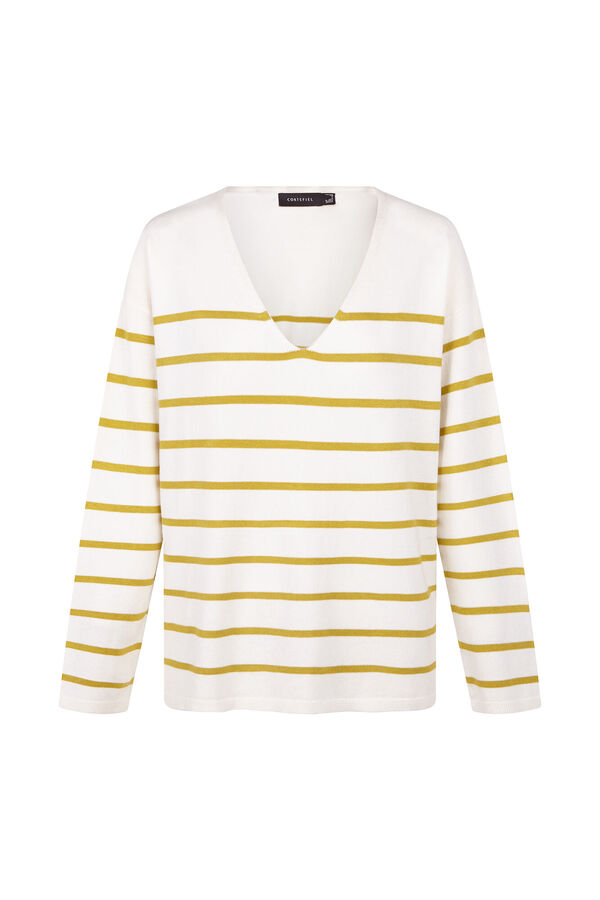 Cortefiel Su&eacute;ter escote pico Estampado amarillo