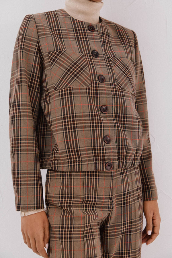 Cortefiel Chamarra de cuadros Arena