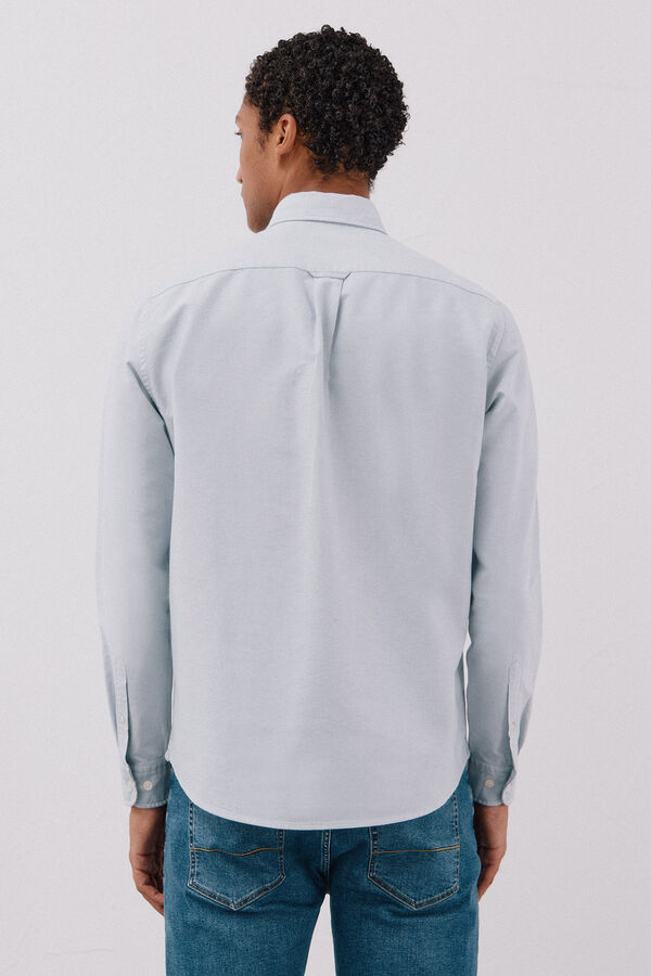 Cortefiel Camisa oxford lisa Azul