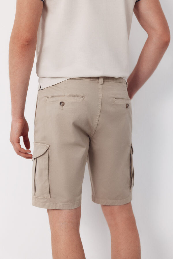 Cortefiel Bermuda cargo Beige