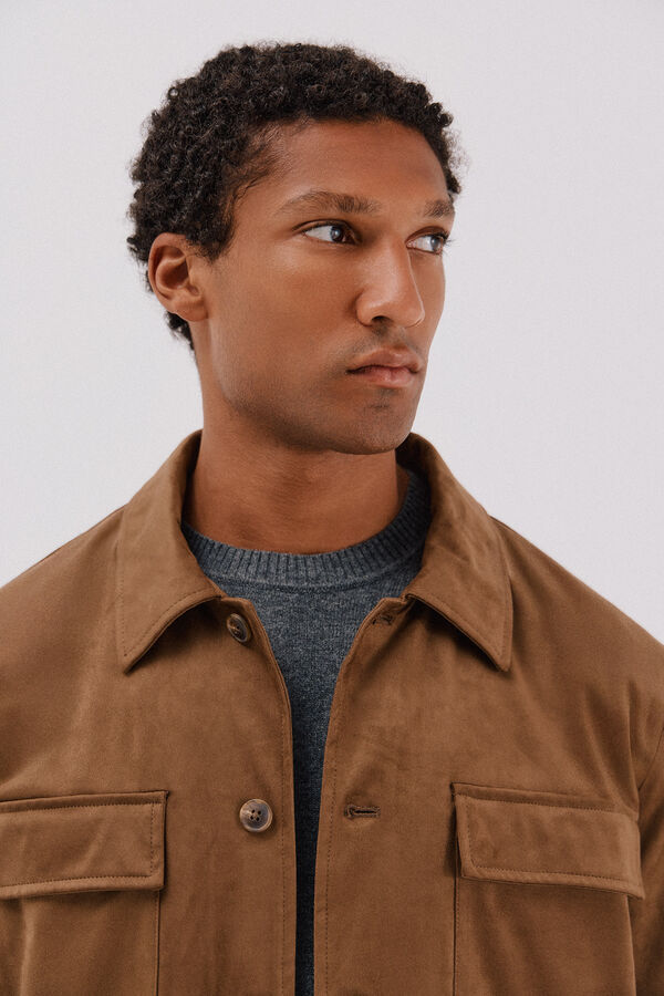 Cortefiel Sobrecamisa efecto ante Beige