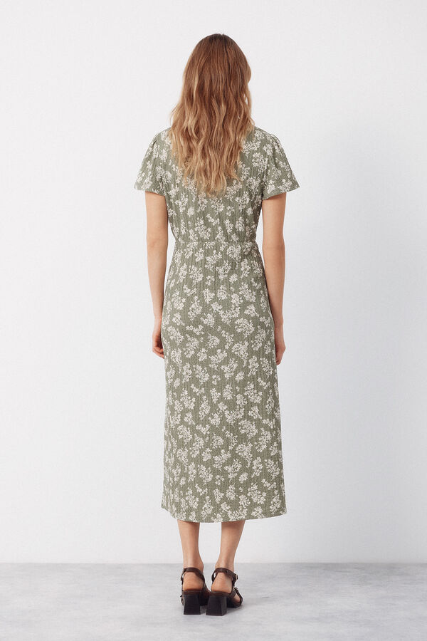 Cortefiel Vestido de estructura estampado Estampado verde