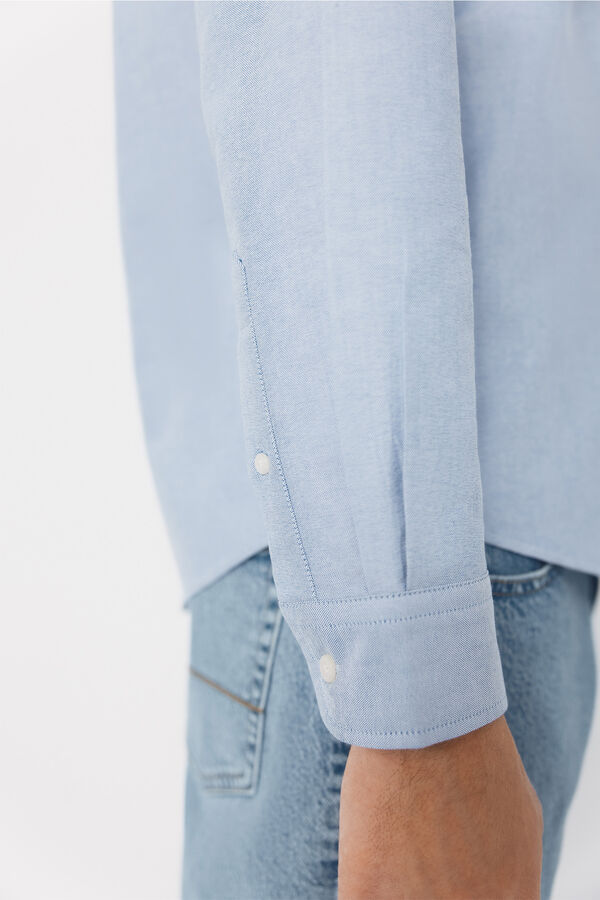 Cortefiel Camisa oxford lisa Azul