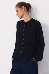Cortefiel Blusa de cuello redondo Negro