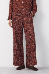 Cortefiel Pantal&oacute;n de lino estampado Arena
