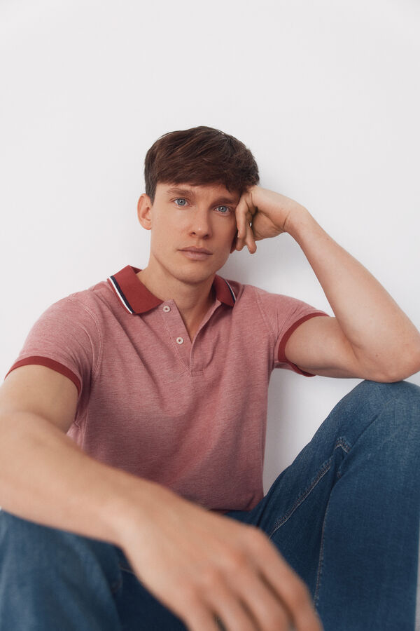 Cortefiel Polo oxford Rosa