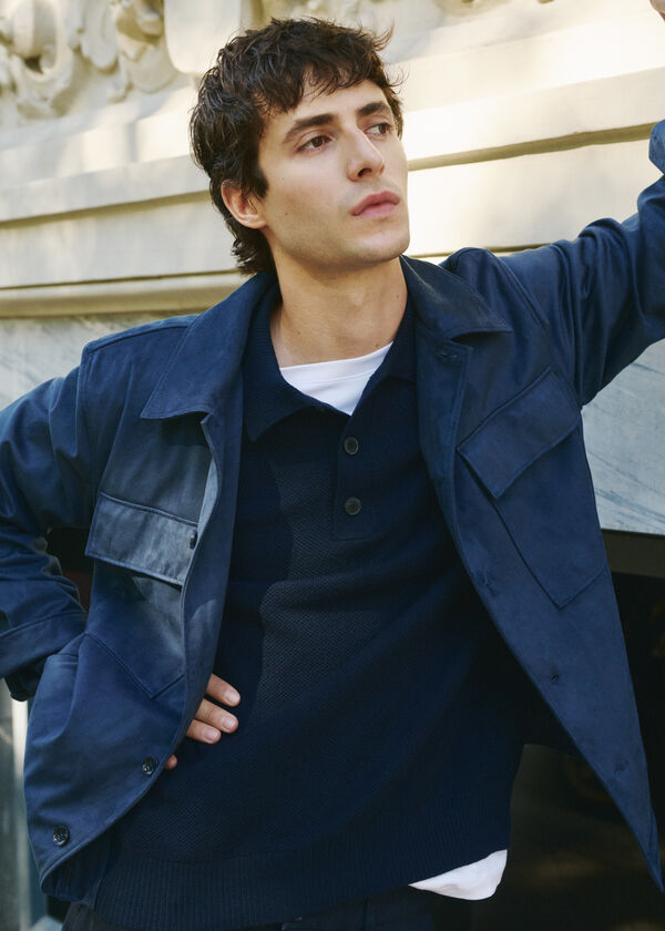 Cortefiel Sobrecamisa efecto ante Azul oscuro