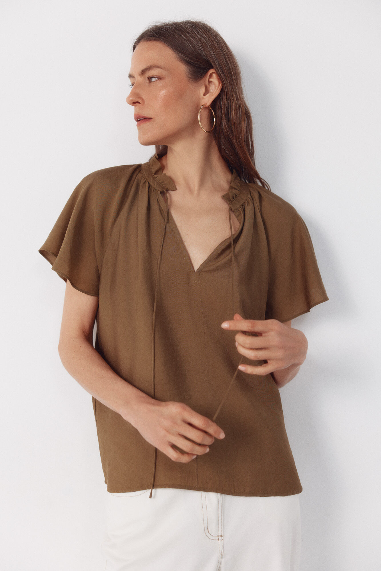 Cortefiel Blusa manga rangl&aacute;n