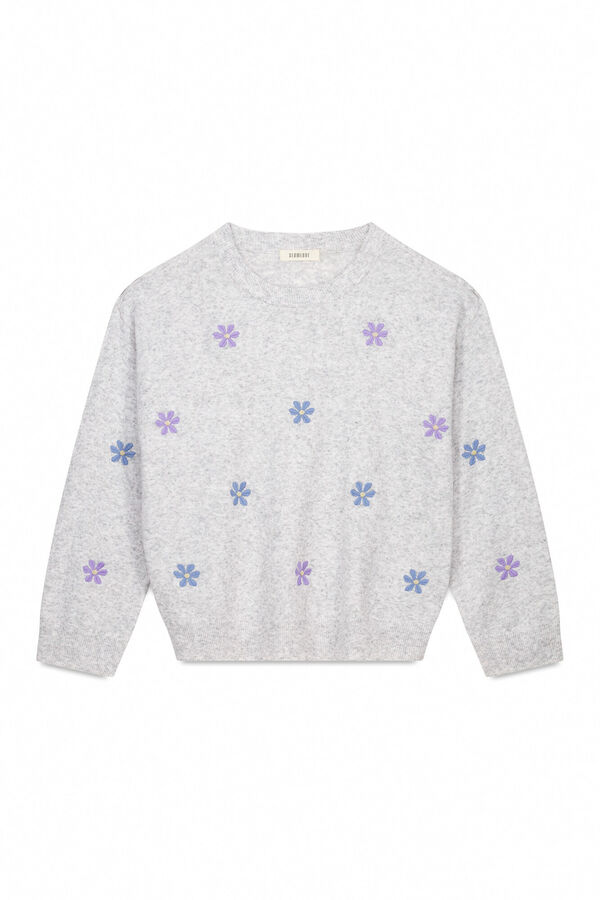 Slowlove Su&eacute;ter bordado Gris