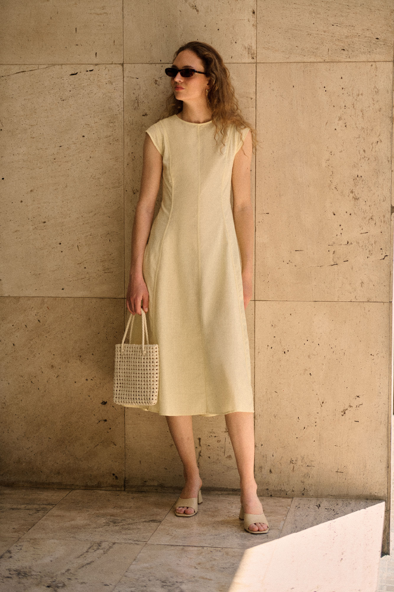 Cortefiel Vestido con contrastes