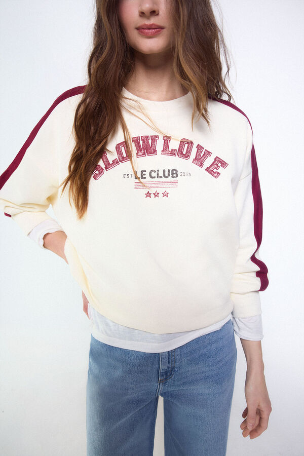 Slowlove Sudadera oversize slowlove Blanco