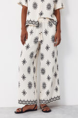 Cortefiel Pantal&oacute;n estampado Estampado blanco