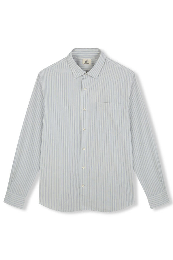 OOTO Camisa rayas estructura Azul