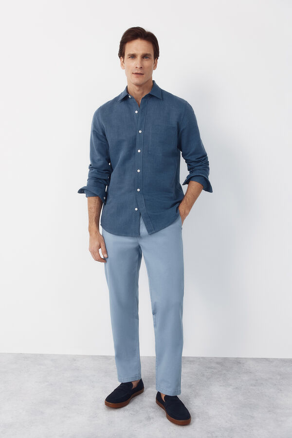 Cortefiel Pantal&oacute;n chino regular fit Azul