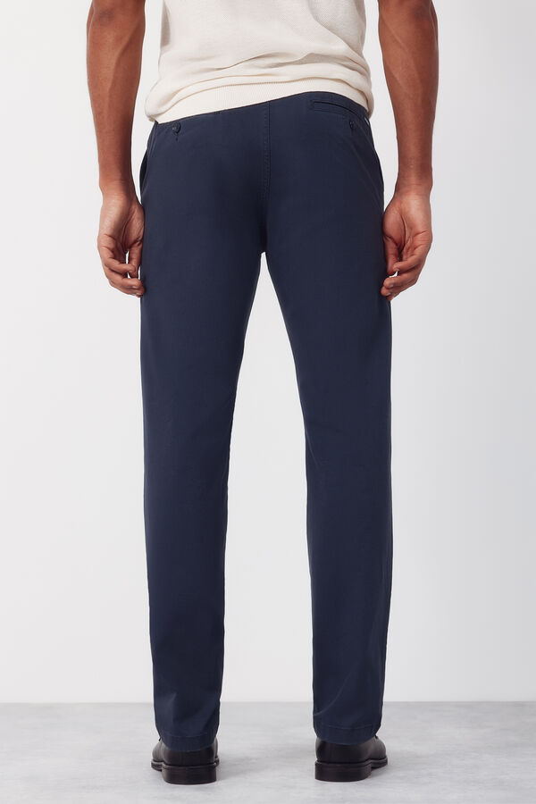 Cortefiel Pantal&oacute;n chino regular fit Azul marino