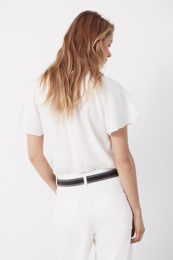 Cortefiel Blusa manga rangl&aacute;n Marfil