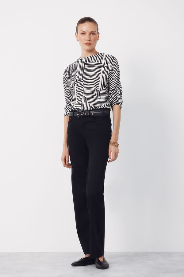 Cortefiel Top estampado Estampado blanco