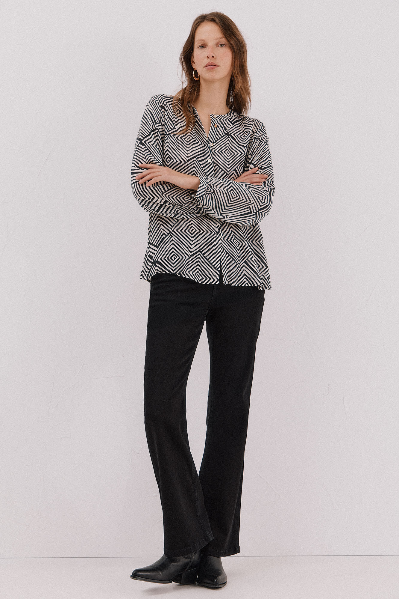 Cortefiel Blusa de cuello redondo