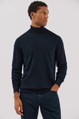Cortefiel Su&eacute;ter algod&oacute;n cashmere cuello alto Azul marino