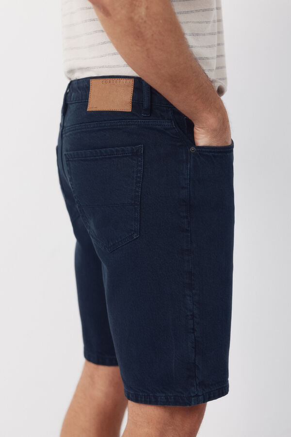 Cortefiel Bermuda denim color regular Azul marino