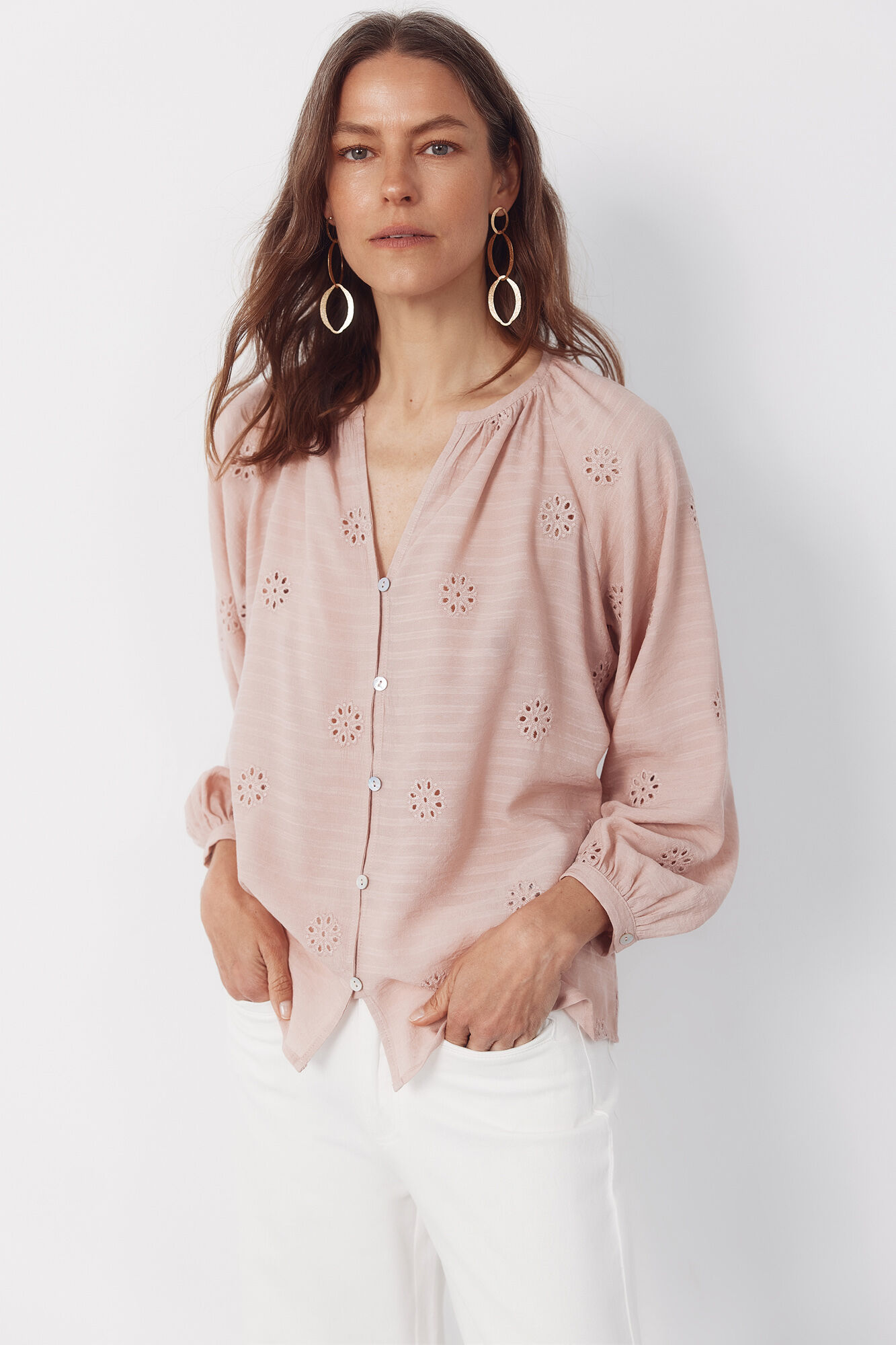 Cortefiel Blusa con bordados