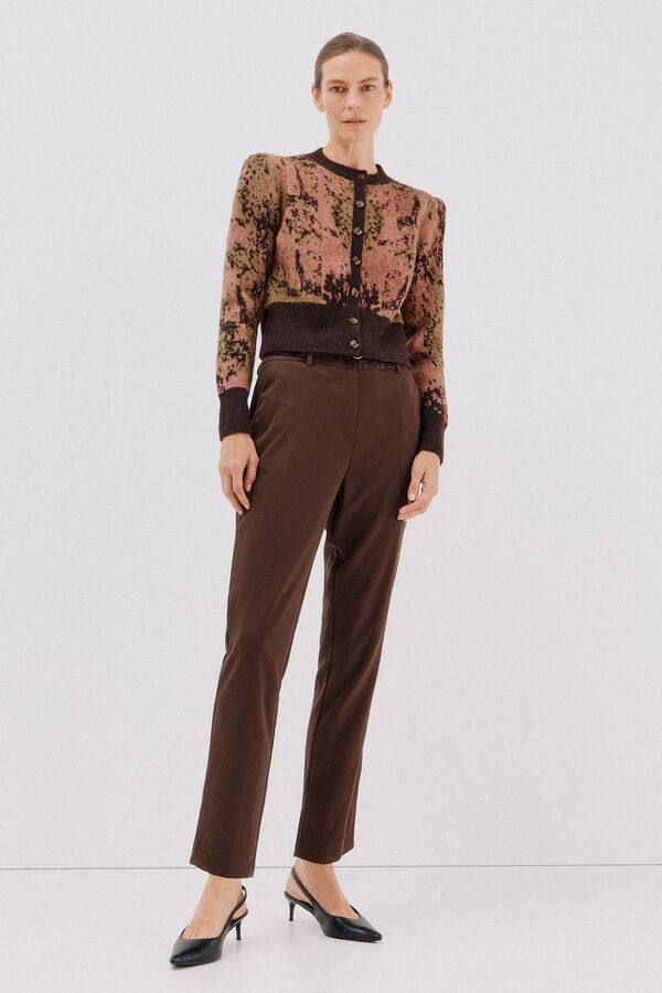 Cortefiel Chamarra con pliegue en el hombro Marr&oacute;n oscuro