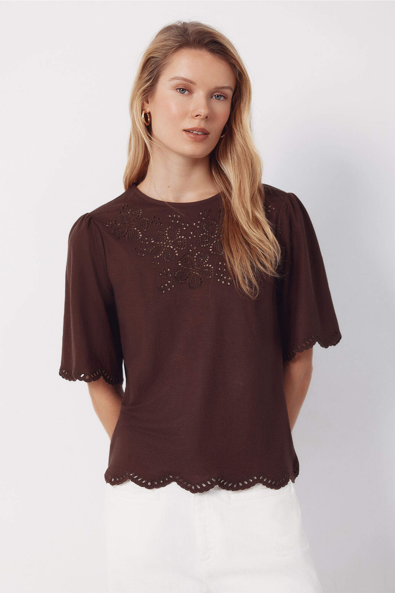 Cortefiel Playera bordada