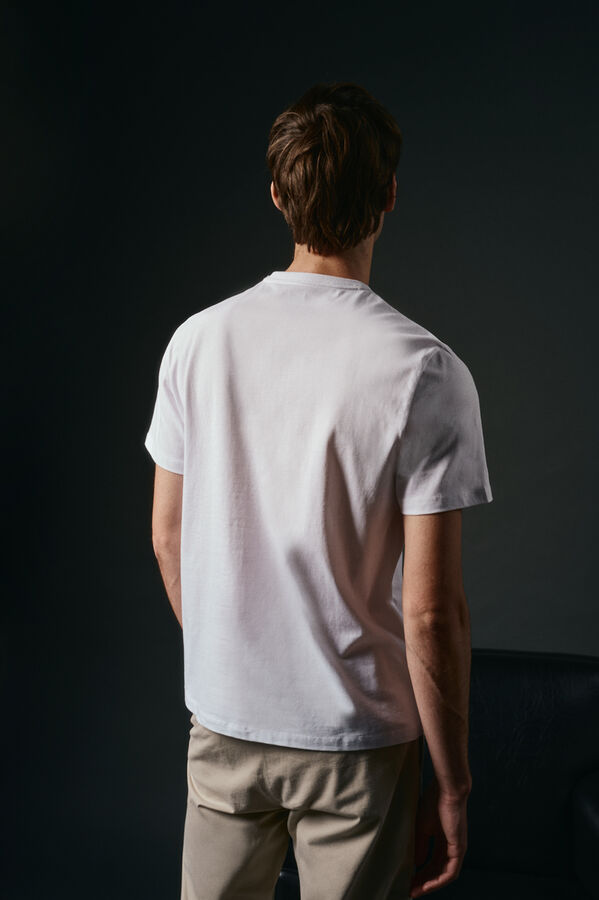 OOTO Camiseta b&aacute;sica con bordado avi&oacute;n Blanco