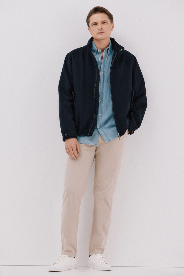 Cortefiel Camisa vaquera Azul