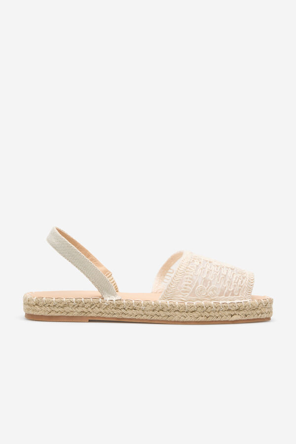Cortefiel Menorquina efecto crochet Marfil