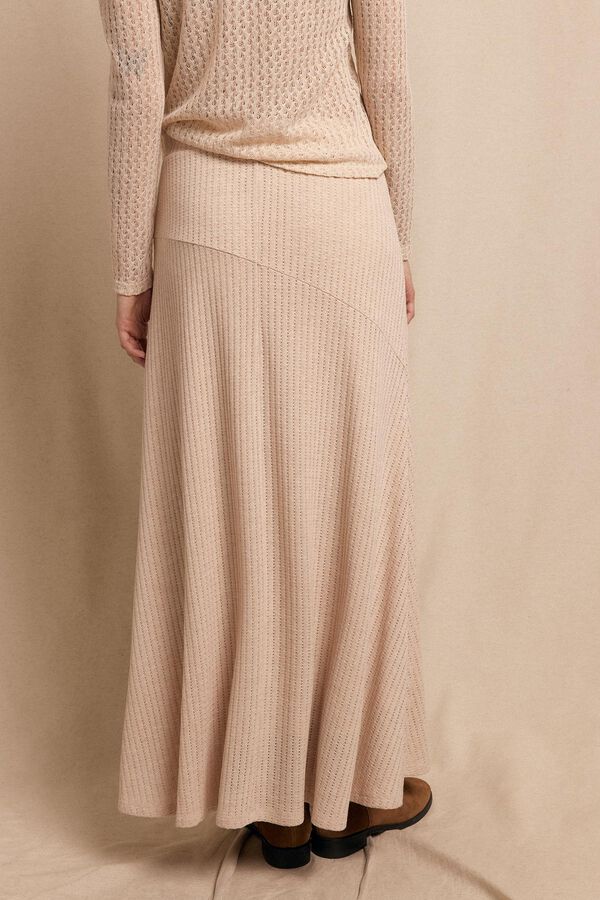 Slowlove Falda capa de punto Beige