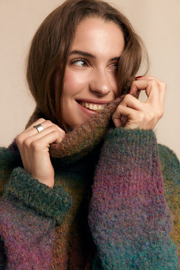 Slowlove Su&eacute;ter cuello vuelto multicolor Multicolor