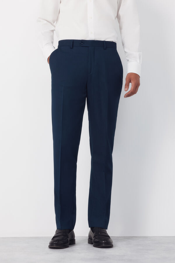 Cortefiel Pantal&oacute;n traje estructura Serie XXI azul&oacute;n Azul oscuro