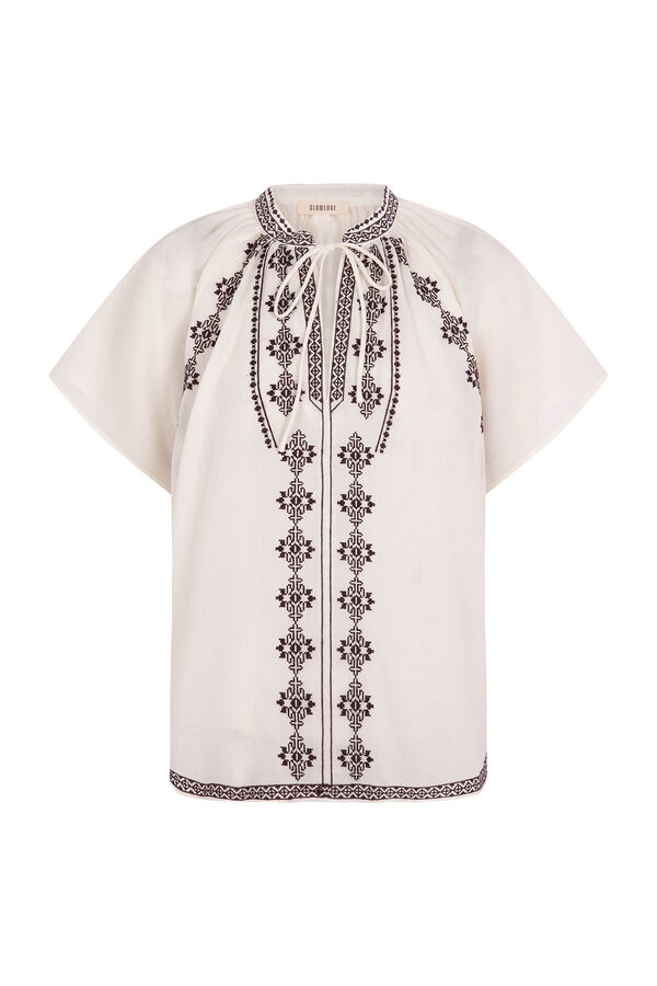 Slowlove Blusa con bordados Blanco