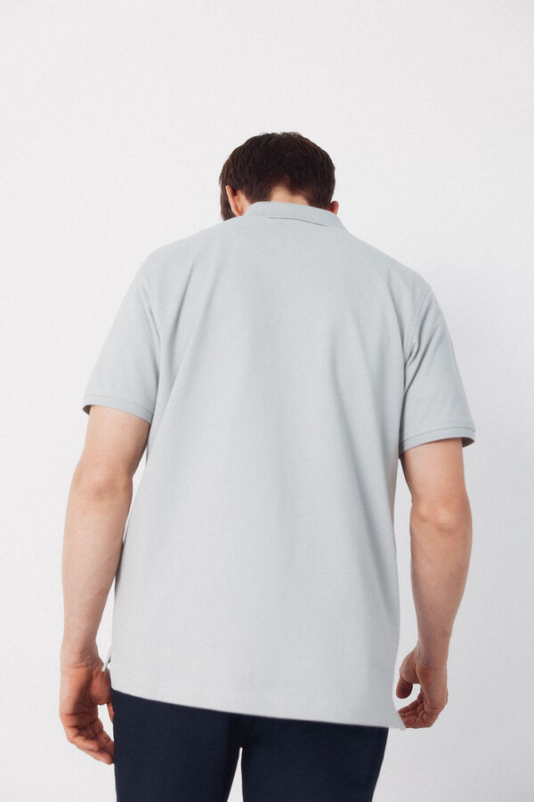 Cortefiel Polo b&aacute;sico piqu&eacute; Azul