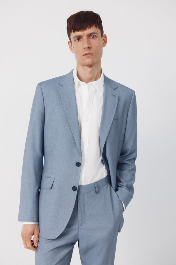 Cortefiel Americana traje serreta Serie XXI azul Azul