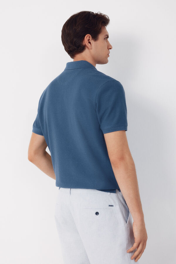 Cortefiel Polo estructura Azul