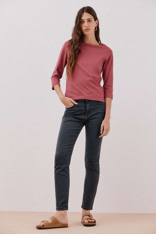 Cortefiel Playera de algod&oacute;n Rosa