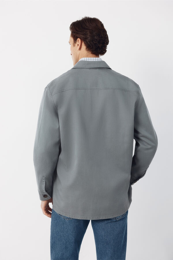 Cortefiel Sobrecamisa lisaTencel Kaki