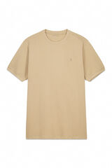 Cortefiel Playera b&aacute;sica piqu&eacute; Beige