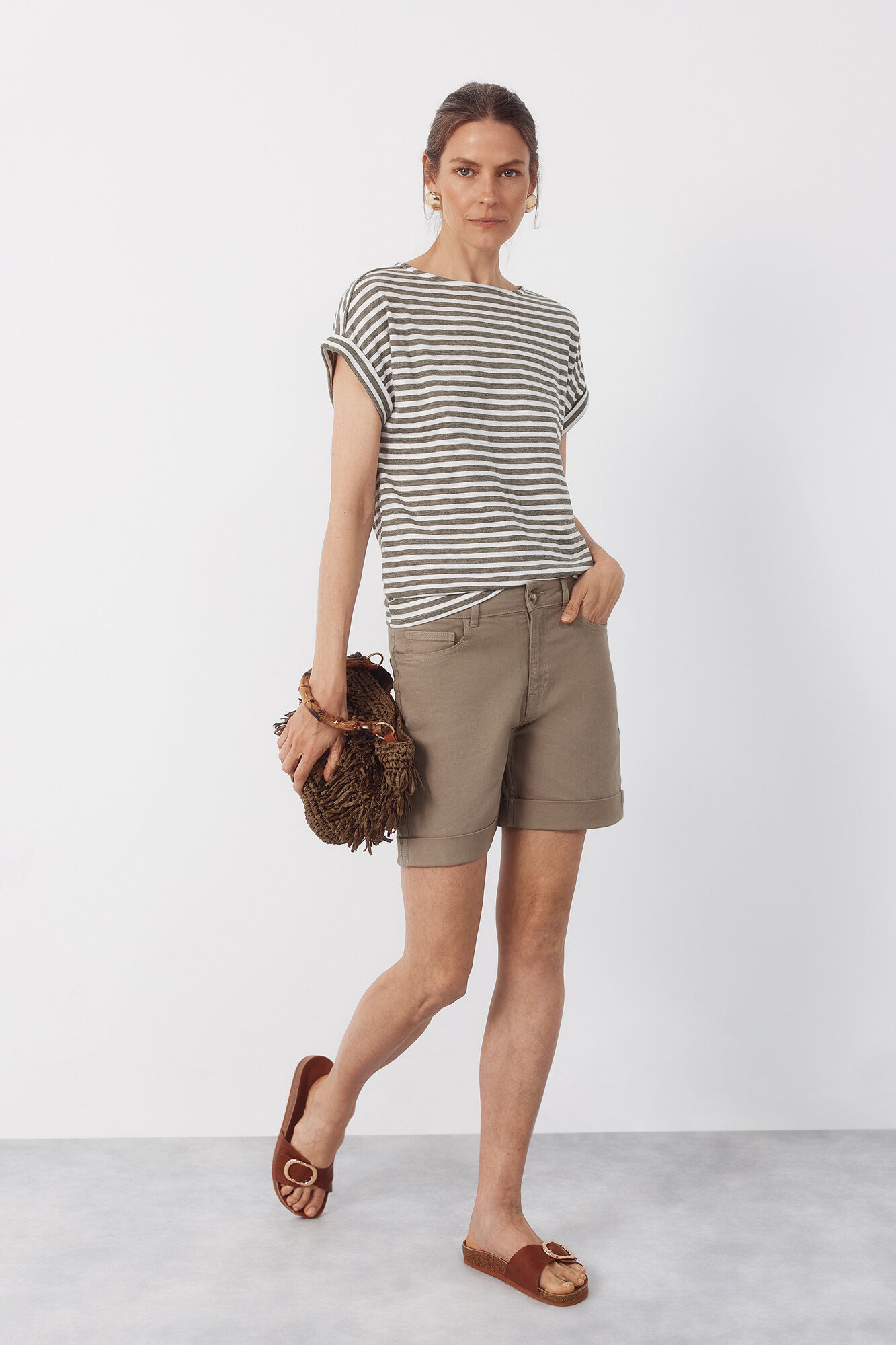 Cortefiel Shorts de mezclilla color