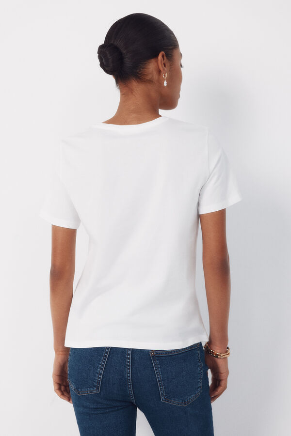 Cortefiel Playera estampada Multicolor