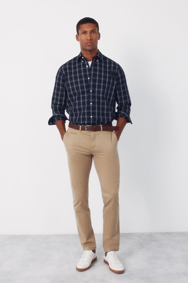 Cortefiel Pantal&oacute;n chino slim fit Beige