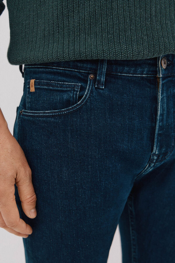 Cortefiel Pantal&oacute;n de mezclilla slim fit Azul marino