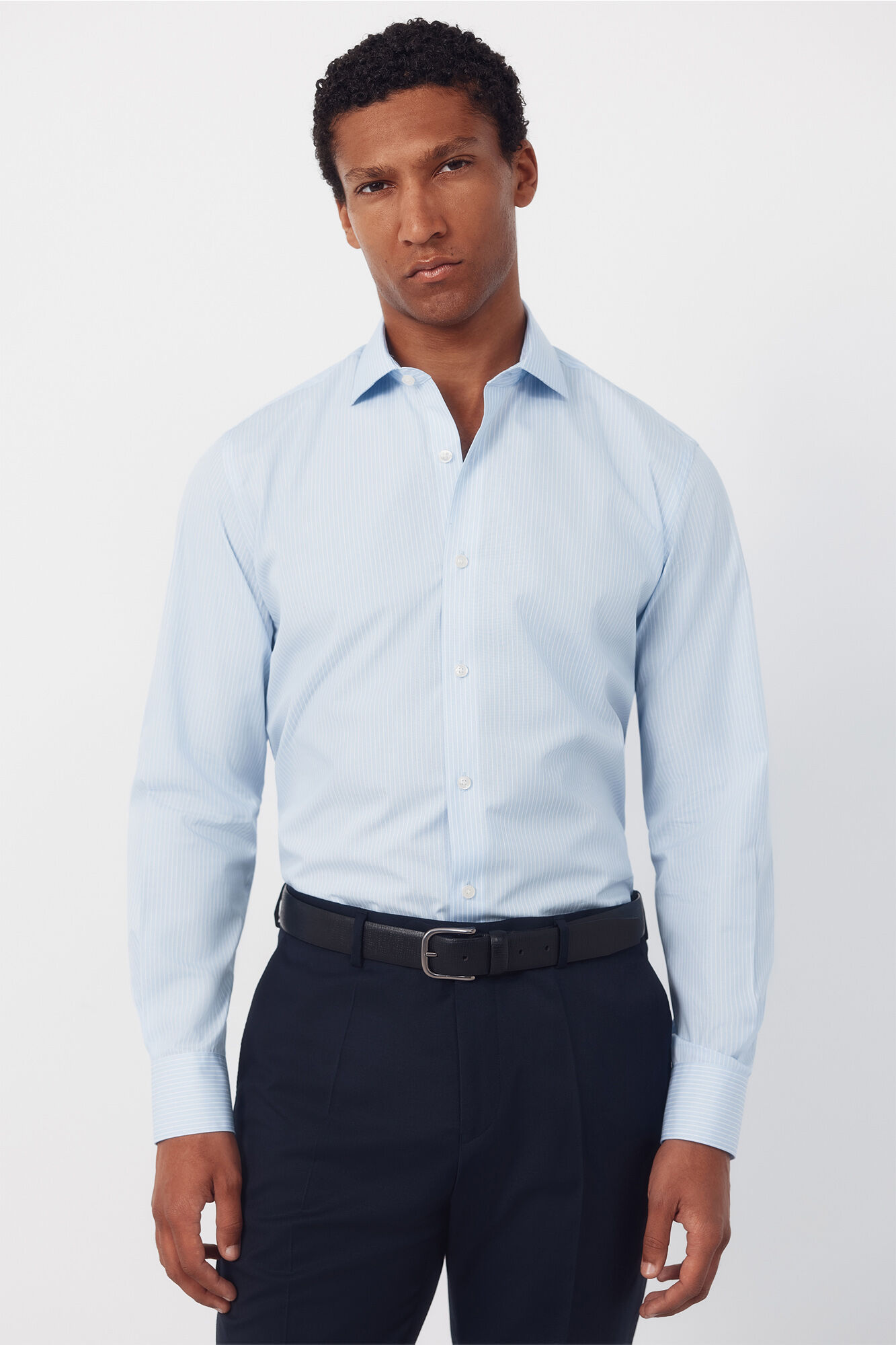 Cortefiel Camisa vestir rayas f&aacute;cil plancha