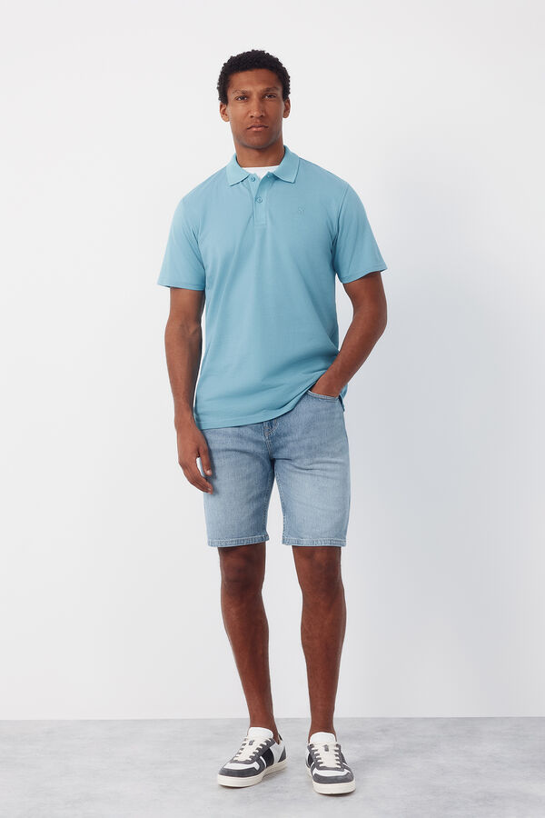 Cortefiel Bermuda denim regular Azul